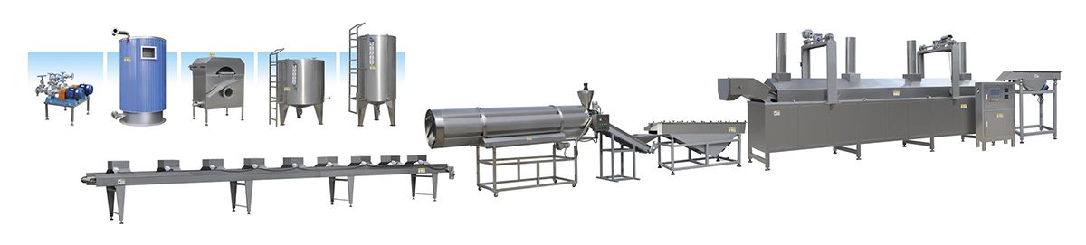 Continuous Belt Fried Snack Production Line